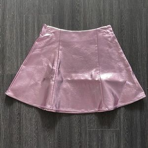 NWT Cabana by Crown & Ivy Metallic Pink A-Line Skirt
